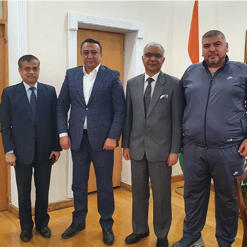 Meeting at the Indian Embassy in Tashkent